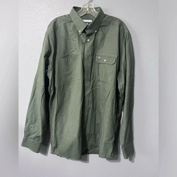 Southern Tide Button Down Shirt Men's Sz LG Green Plaid Classic Fit Work Wear. - Picture 1 of 5
